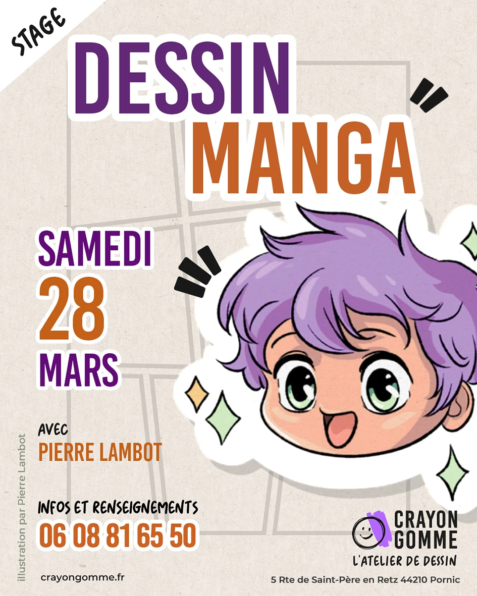 Stage dessin manga à Pornic – Crayon Gomme