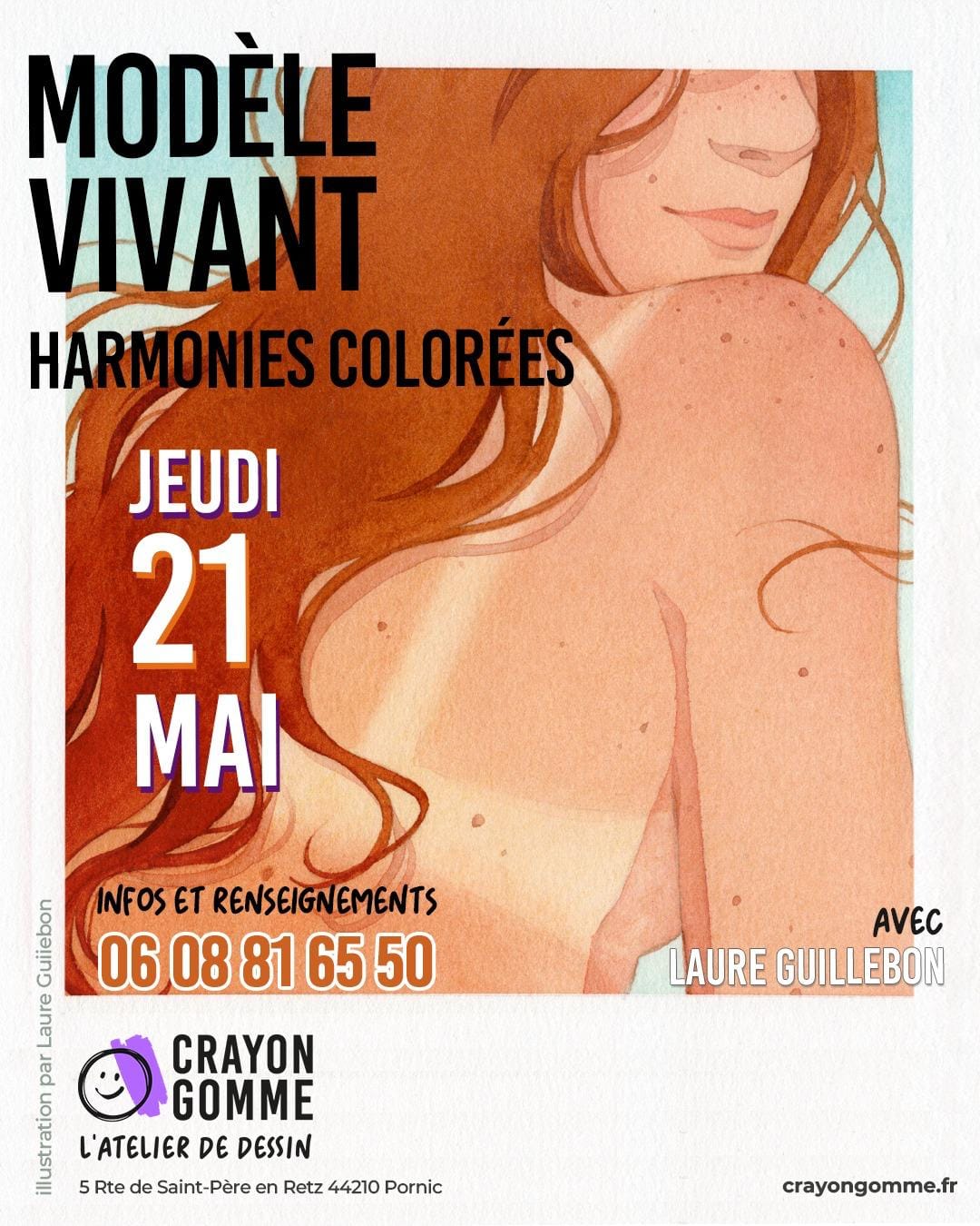 Séance modèle vivant à Pornic – harmonies colorées