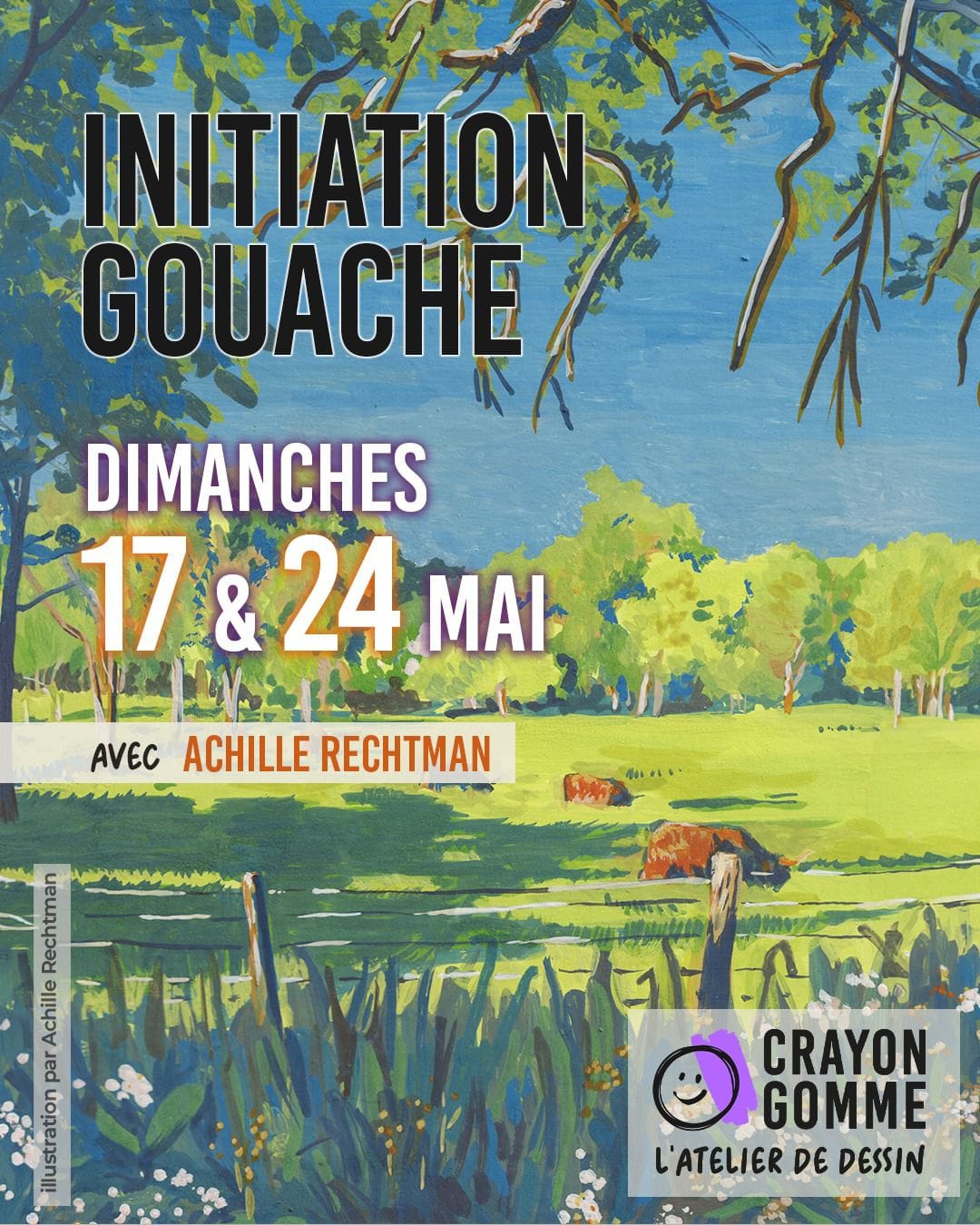 Stage initiation à la gouache à Pornic