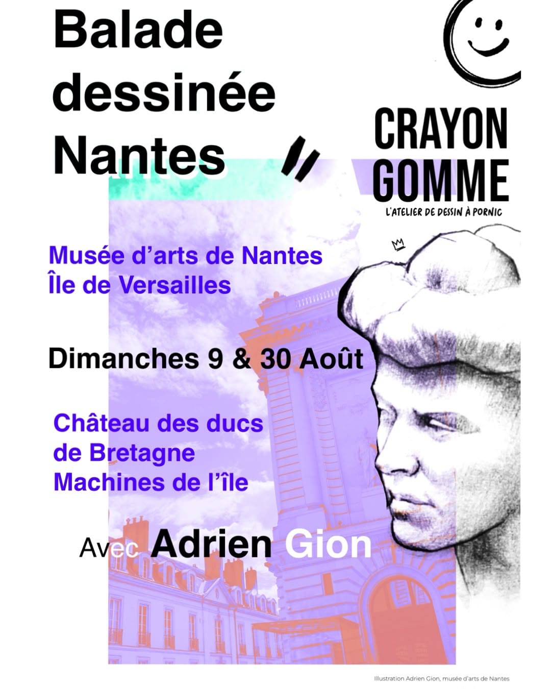 Balade dessinée à Nantes – 9 & 30 août | Crayon Gomme