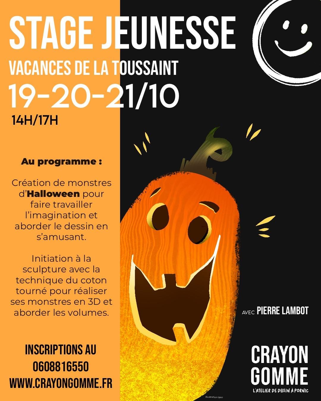 Stage jeunesse Halloween à Pornic – 19, 20 & 21 octobre